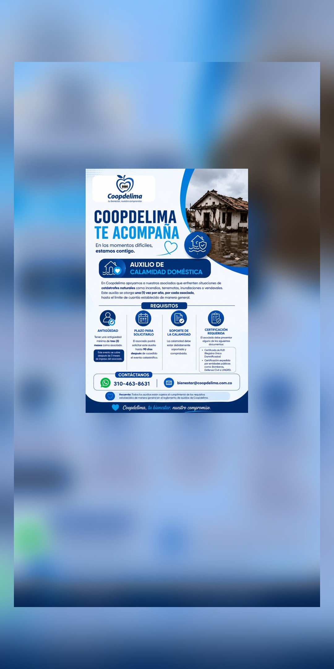 Auxilio por calamidad doméstica.